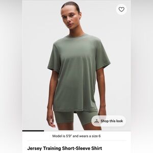 Lululemon Jersey Training Shirt. Size 6. NWOT. Bay Leaf Green.